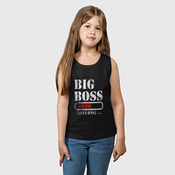 Майка детская хлопок Big boss, цвет: черный — фото 2