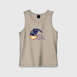 Майка детская хлопок Кофейный космос, цвет: миндальный