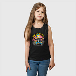 Майка детская хлопок Панк Гомер Симпсон - певец, цвет: черный — фото 2