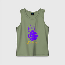 Майка детская хлопок Короли Лейкерс, цвет: авокадо