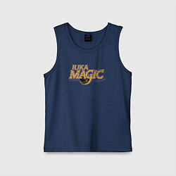 Майка детская хлопок Luka magic basketball, цвет: тёмно-синий