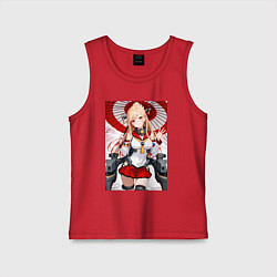 Майка детская хлопок Марин Китагава косплей Azur Lane, цвет: красный