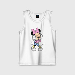 Майка детская хлопок Minnie Mouse in music, цвет: белый