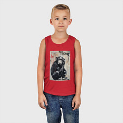 Майка детская хлопок Style monkey, цвет: красный — фото 2