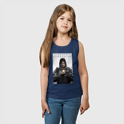 Майка детская хлопок Death Stranding - Norman Reedus, цвет: тёмно-синий — фото 2