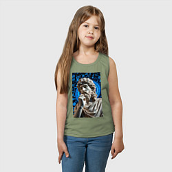 Майка детская хлопок Античность и математика, цвет: авокадо — фото 2