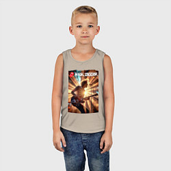 Майка детская хлопок Mick Jagger - lead singer of The Rolling Stones, цвет: миндальный — фото 2