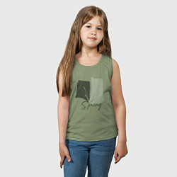 Майка детская хлопок Spring, цвет: авокадо — фото 2