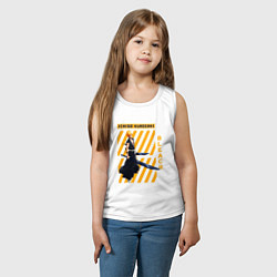 Майка детская хлопок Блич Ичиго Куросаки мечи, цвет: белый — фото 2