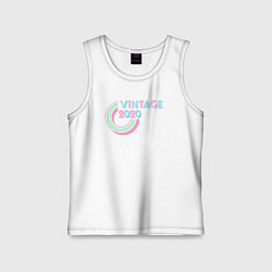 Майка детская хлопок Винтаж 2020, цвет: белый