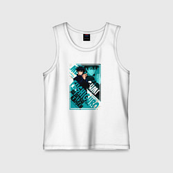 Майка детская хлопок Мегуми фусигуро кайсен, цвет: белый