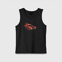 Майка детская хлопок Car speed, цвет: черный