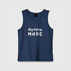 Майка детская хлопок Depeche Mode - sofad logo, цвет: тёмно-синий