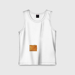 Майка детская хлопок Кошелек с деньгами, цвет: белый