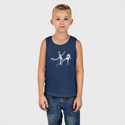 Майка детская хлопок Новогоднее чтиво, цвет: тёмно-синий — фото 2