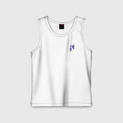 Майка детская хлопок Фиолетовый уличный фонарь, цвет: белый