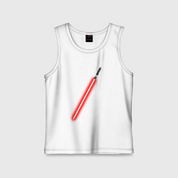 Майка детская хлопок Меч ситха звёздные войны, цвет: белый