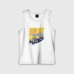 Майка детская хлопок Burn out, цвет: белый