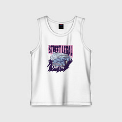 Майка детская хлопок Street legal, цвет: белый