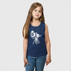 Майка детская хлопок Кинокамера на треноге, цвет: тёмно-синий — фото 2