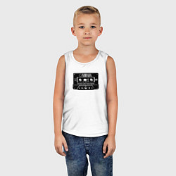 Майка детская хлопок Нирвана аудиокассета, цвет: белый — фото 2