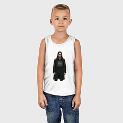 Майка детская хлопок Bones в бронежелете, цвет: белый — фото 2