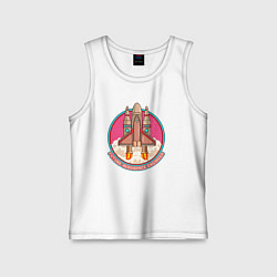 Майка детская хлопок Будущий аэрокосмический инженер, цвет: белый