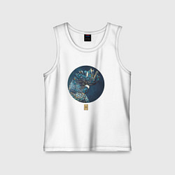 Детская майка Попугай акварельный в круге