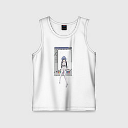 Майка детская хлопок Аянами Рей в paint окне, цвет: белый