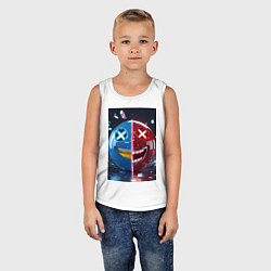 Майка детская хлопок Смайлик твоего настроения, цвет: белый — фото 2