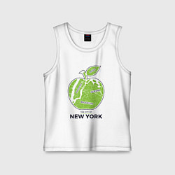 Майка детская хлопок Сity of New York, цвет: белый