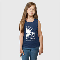 Майка детская хлопок Кодзима продакшенс логотип, цвет: тёмно-синий — фото 2