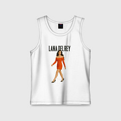 Детская майка Lana Del Rey в оранжевом платье