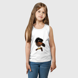 Майка детская хлопок Скебоб, цвет: белый — фото 2