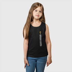 Майка детская хлопок Крест православия - спаси и сохрани, цвет: черный — фото 2