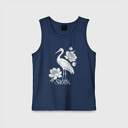 Детская майка Аист с цветами