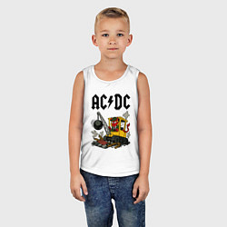 Майка детская хлопок ACDC Ballbreaker World Tour, цвет: белый — фото 2