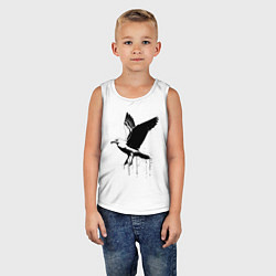 Майка детская хлопок Летящая Чайка, цвет: белый — фото 2