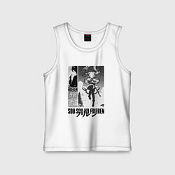 Майка детская хлопок Sou sou no frieren - poster, цвет: белый