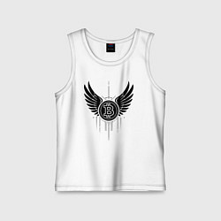 Детская майка Крылья биткоина