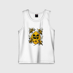 Майка детская хлопок Wu-tang clan пчелки, цвет: белый