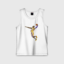 Майка детская хлопок Kobe Bryant dunker, цвет: белый