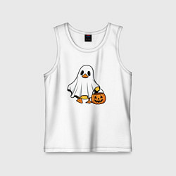 Детская майка Утенок в костюме приведения - Хэллоуин