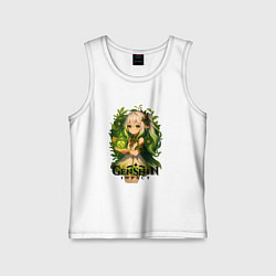 Майка детская хлопок Нахида из Genshin Impact, цвет: белый