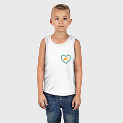 Майка детская хлопок Кипр в сердечке, цвет: белый — фото 2