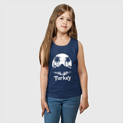Майка детская хлопок Лунный силуэт Турции, цвет: тёмно-синий — фото 2