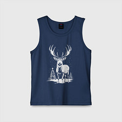 Детская майка Зимний олень