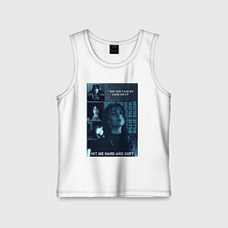 Майка детская хлопок Billie Eilish постер, цвет: белый