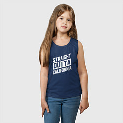Майка детская хлопок Прямиком из Калифорнии, цвет: тёмно-синий — фото 2