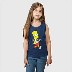 Майка детская хлопок Барт Симпсон: Все путем, цвет: тёмно-синий — фото 2